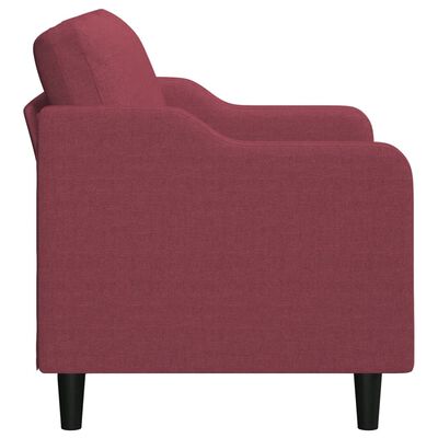 vidaXL Dvivietė sofa, raudonojo vyno spalvos, 120cm, audinys