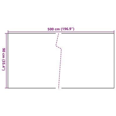 vidaXL Balkono pertvara, baltos spalvos, 500x90cm, poliratanas