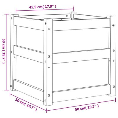 vidaXL Sodo lovelis, 50x50x50cm, impregnuota pušies mediena