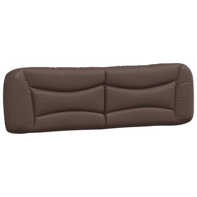 vidaXL Galvūgalio pagalvėlė, rudos spalvos, 180cm, dirbtinė oda