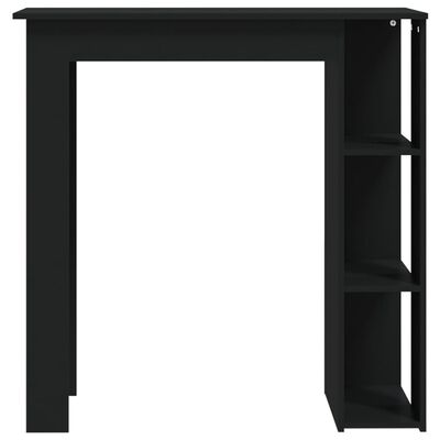 vidaXL Baro stalas su lentyna, juodas, 102x50x103,5cm, mediena