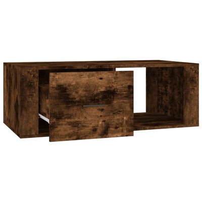 vidaXL Kavos staliukas, dūminio ąžuolo, 100x50,5x35cm, mediena