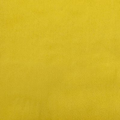 vidaXL Taburetė su medinėmis kojomis, geltonos spalvos, aksomas