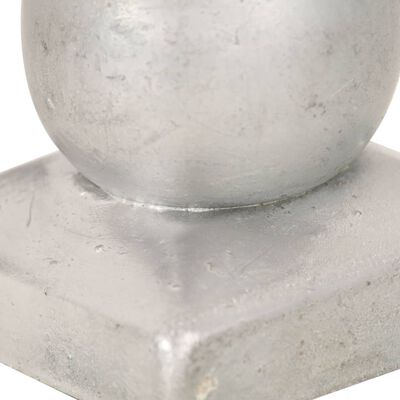 vidaXL Stulpų dangteliai, 6vnt., 71x71mm, galvanizuotas metalas