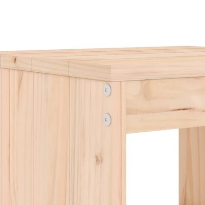 vidaXL Sodo baro baldų komplektas, 9 dalių, pušies medienos masyvas