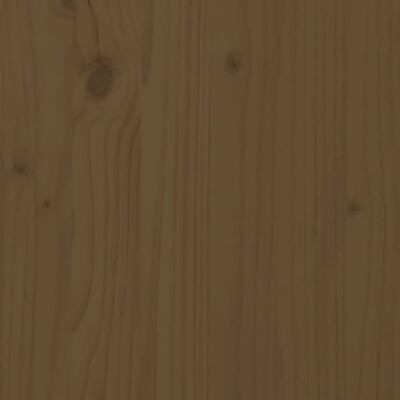 vidaXL Lovos rėmas su LED, medaus rudas, 140x200cm, medienos masyvas