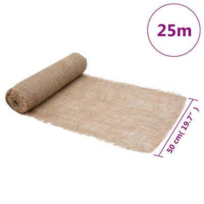 vidaXL Džiuto ritinys, 0,5x25m, 100% džiutas, 200 g/m²