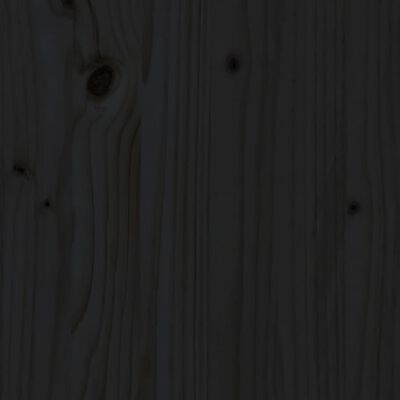 vidaXL Sieninis galvūgalis, juodas, 204x3x110cm, pušies masyvas
