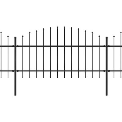 vidaXL Sodo tvora su iečių viršug., juoda, (1-1,25)x8,5m, plienas