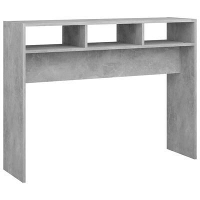 vidaXL Konsolinis staliukas, betono, 105x30x80cm, apdirbta mediena