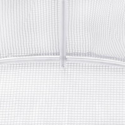 vidaXL Šiltnamis su plieno rėmu, baltos spalvos, 18x6x2,85m, 108m²