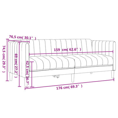 vidaXL Dvivietė sofa, tamsiai žalios spalvos, audinys