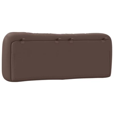 vidaXL Galvūgalio pagalvėlė, rudos spalvos, 120cm, dirbtinė oda