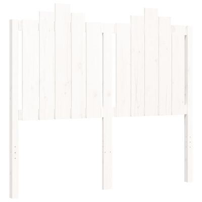 vidaXL Lovos rėmas su galvūgaliu, baltas, 120x200cm, medienos masyvas