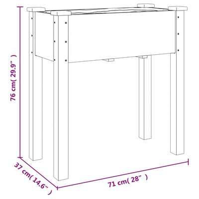 vidaXL Lovelis su įdėklu, pilkas, 71x37x76cm, eglės medienos masyvas