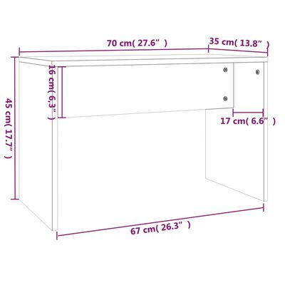 vidaXL Kosmetinio staliuko komplektas, betono pilkas, 96x40x142cm