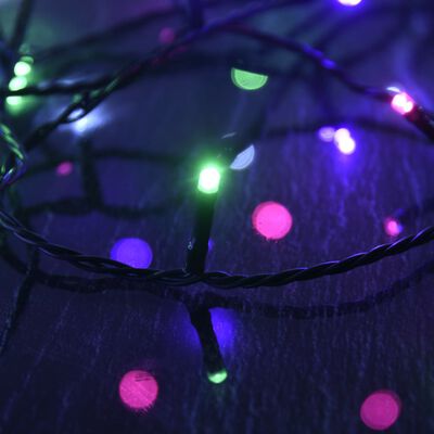 vidaXL LED lempučių girlianda, 30m, PVC, 300 pastelinių spalvotų LED