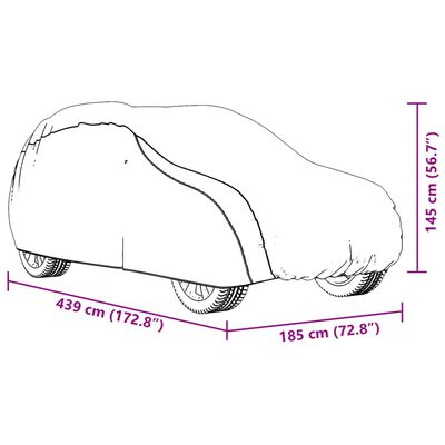 vidaXL Automobilio uždangalas visureigiui, sidabrinis, M dydžio