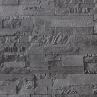 vidaXL Tapetai, juodi, 10x0,53m, 3D, akmens imitacijos, neaustiniai