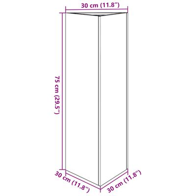 vidaXL Sodo lovelis, juodos spalvos, 30x26x75cm, plienas, trikampis