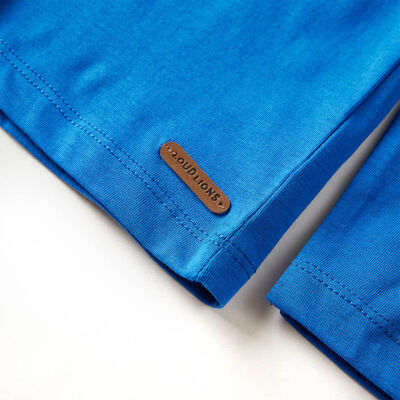 Vaikiški marškinėliai ilgomis rankovėmis, kobalto mėlyni, 104 dydžio