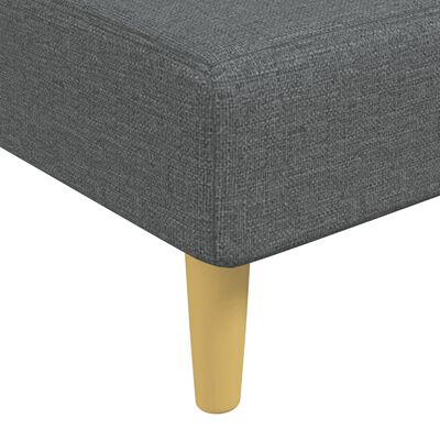 vidaXL L formos sofa-lova, tamsiai pilka, 279x140x70cm, audinys