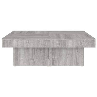 vidaXL Kavos staliukas, pilkas ąžuolo, 90x90x28cm, apdirbta mediena