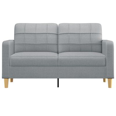vidaXL Dvivietė sofa, šviesiai pilkos spalvos, 140cm, audinys