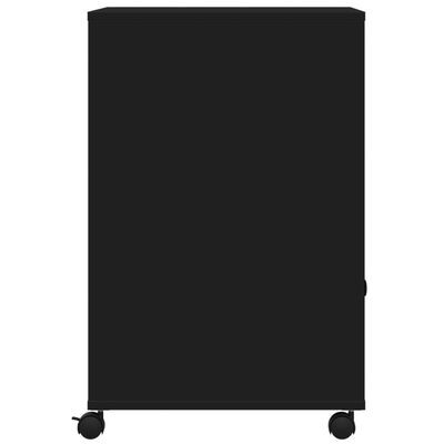 vidaXL Spausdintuvo stovas su ratukais, juodos spalvos, 60x48x74cm