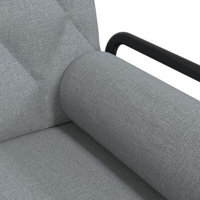 vidaXL Sofa-lova su porankiais, šviesiai pilkos spalvos, audinys