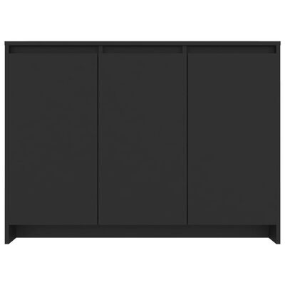 vidaXL Šoninė spintelė, juodos spalvos, 102x33x75cm, apdirbta mediena