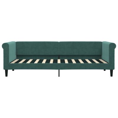 vidaXL Sofa, tamsiai žalios spalvos, 80x200cm, aksomas