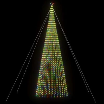 vidaXL Šviečianti Kalėdų eglutė, 500cm, 1544 LED, kūgio formos