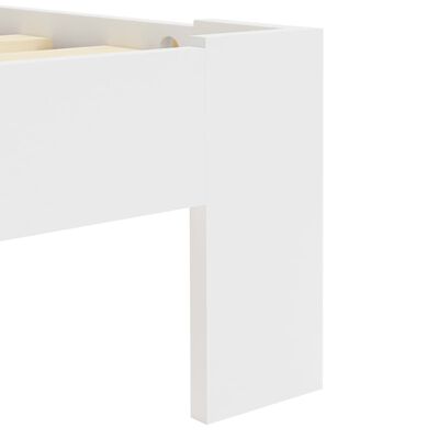 vidaXL Lovos rėmas su galvūgaliu, baltas, 160x200 cm, pušies masyvas