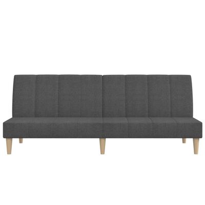 vidaXL Dvivietė sofa-lova, tamsiai pilkos spalvos, audinys