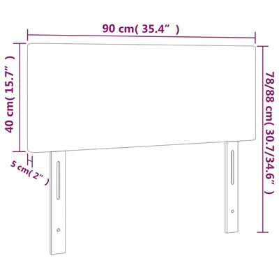 vidaXL Galvūgalis su LED, kreminės spalvos, 90x5x78/88cm, audinys