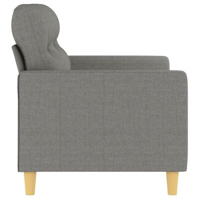 vidaXL Dvivietė sofa, tamsiai pilkos spalvos, 120cm, audinys