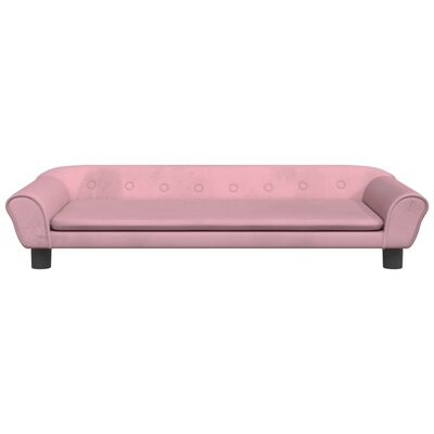 vidaXL Vaikiška sofa, rožinės spalvos, 100x50x26cm, aksomas