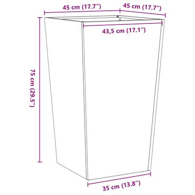 vidaXL Sodo loveliai, 2vnt., 45x45x75cm, galvanizuotas plienas