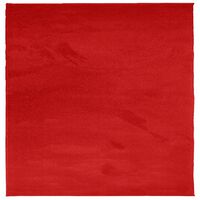 vidaXL Kilimas OVIEDO, raudonos spalvos, 160x160cm, trumpi šereliai