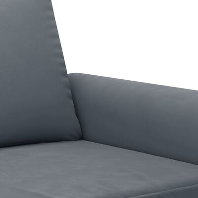 vidaXL Dvivietė sofa, tamsiai pilkos spalvos, 120cm, aksomas