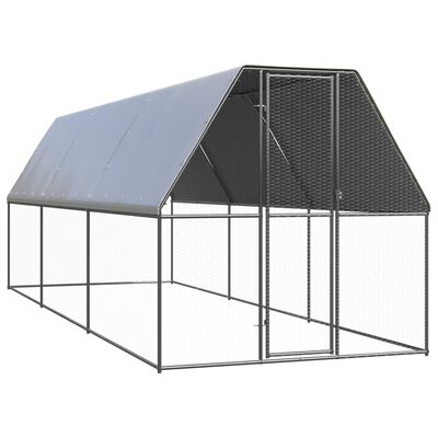 vidaXL Lauko narvas viščiukams, 2x6x2m, galvanizuotas plienas