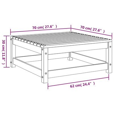 vidaXL Sodo pakoja, 70x70x30cm, impregnuota pušies mediena