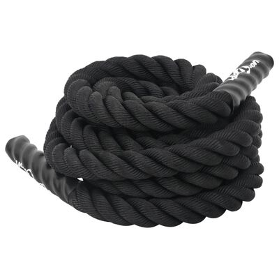 vidaXL Jėgos virvė, juodos spalvos, 9m, 6,8kg, poliesteris
