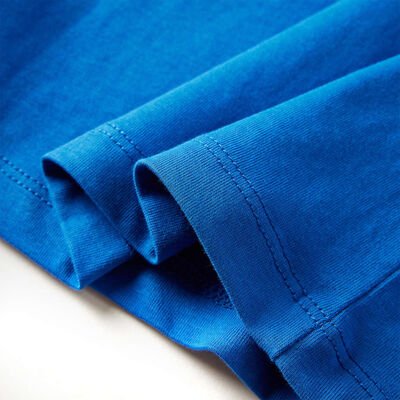 Vaikiški marškinėliai ilgomis rankovėmis, kobalto mėlyni, 116 dydžio
