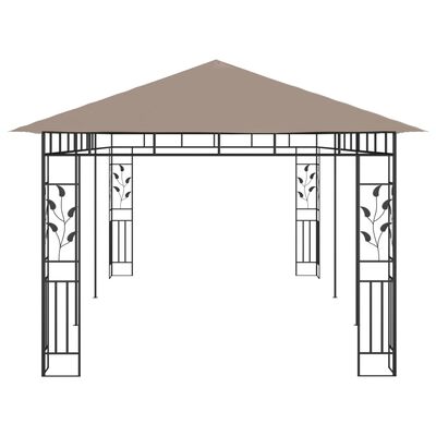 vidaXL Pavėsinė su tinkleliu nuo uodų, taupe spalvos, 6x3x2,73m