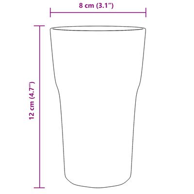 vidaXL Alaus stiklinės, 6vnt., 295 ml