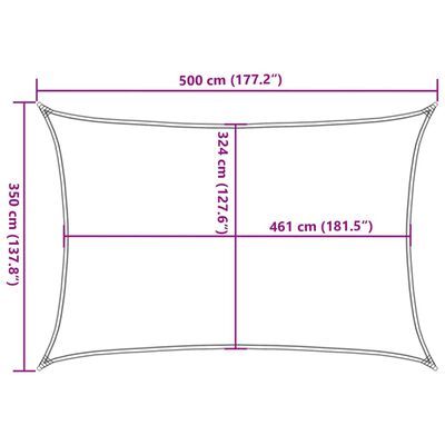 vidaXL Burė nuo saulės, smėlio, 5x3,5m, 100% oksfordo poliesteris