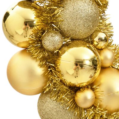 vidaXL Kalėdinis vainikas, auksinės spalvos, 45cm, polistirenas
