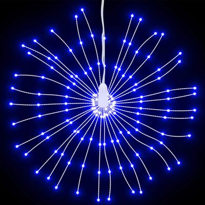 vidaXL Kalėdiniai šviestuvai fejerverkai, 2vnt., 140 mėlynų LED, 17cm